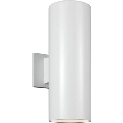 Outdoor Cylinders Small Two Light Outdoor Wall Lantern by Visual Comfort & Co.. Made from aluminum in a transitional style.