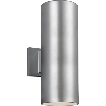 Outdoor Cylinders Small Two Light Outdoor Wall Lantern by Visual Comfort & Co.. Made from aluminum in a transitional style.