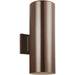 Outdoor Cylinders Small Two Light Outdoor Wall Lantern by Visual Comfort & Co.. Made from aluminum in a transitional style.