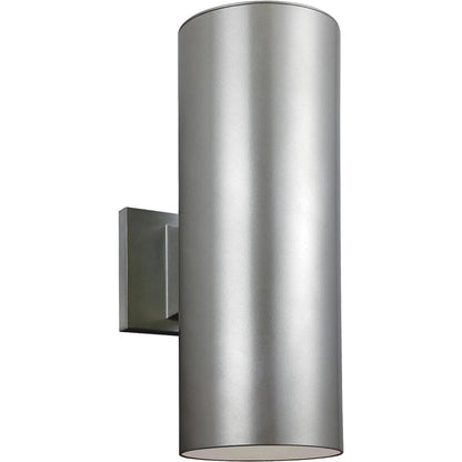 Outdoor Cylinders Small Two Light Outdoor Wall Lantern by Visual Comfort & Co.. Made from aluminum in a transitional style.