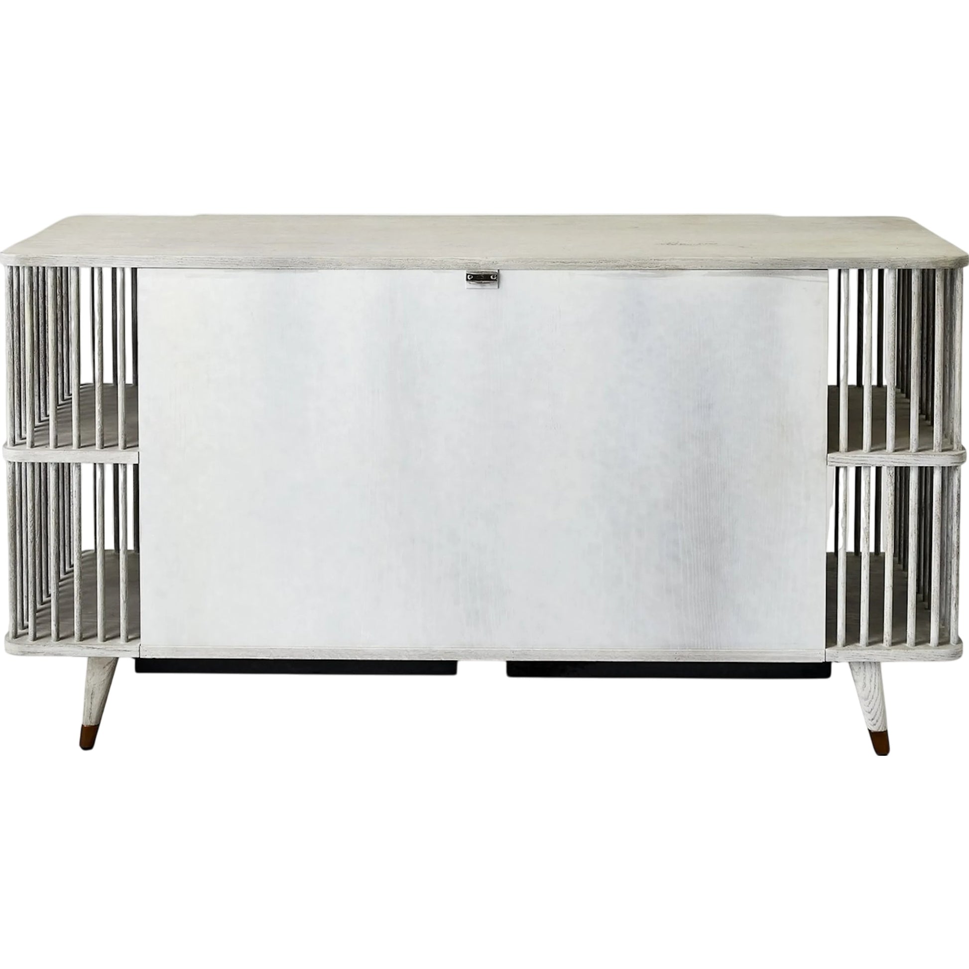 Arbor Media Cabinet by Global Views in white. Made from oak in a transitional style.