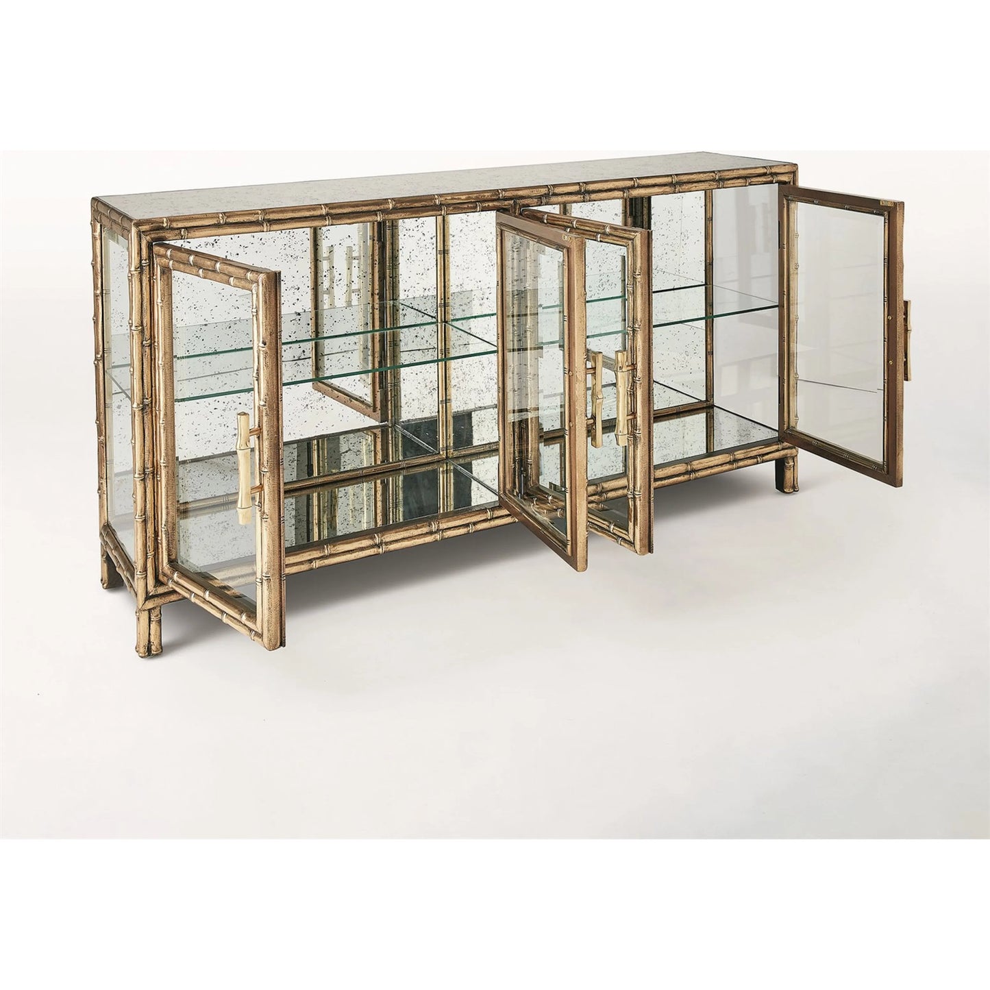 003 SI-2323116 | Additional Silo | Bamboo Console by Global Views in brass. Made from unique in a rustic style.