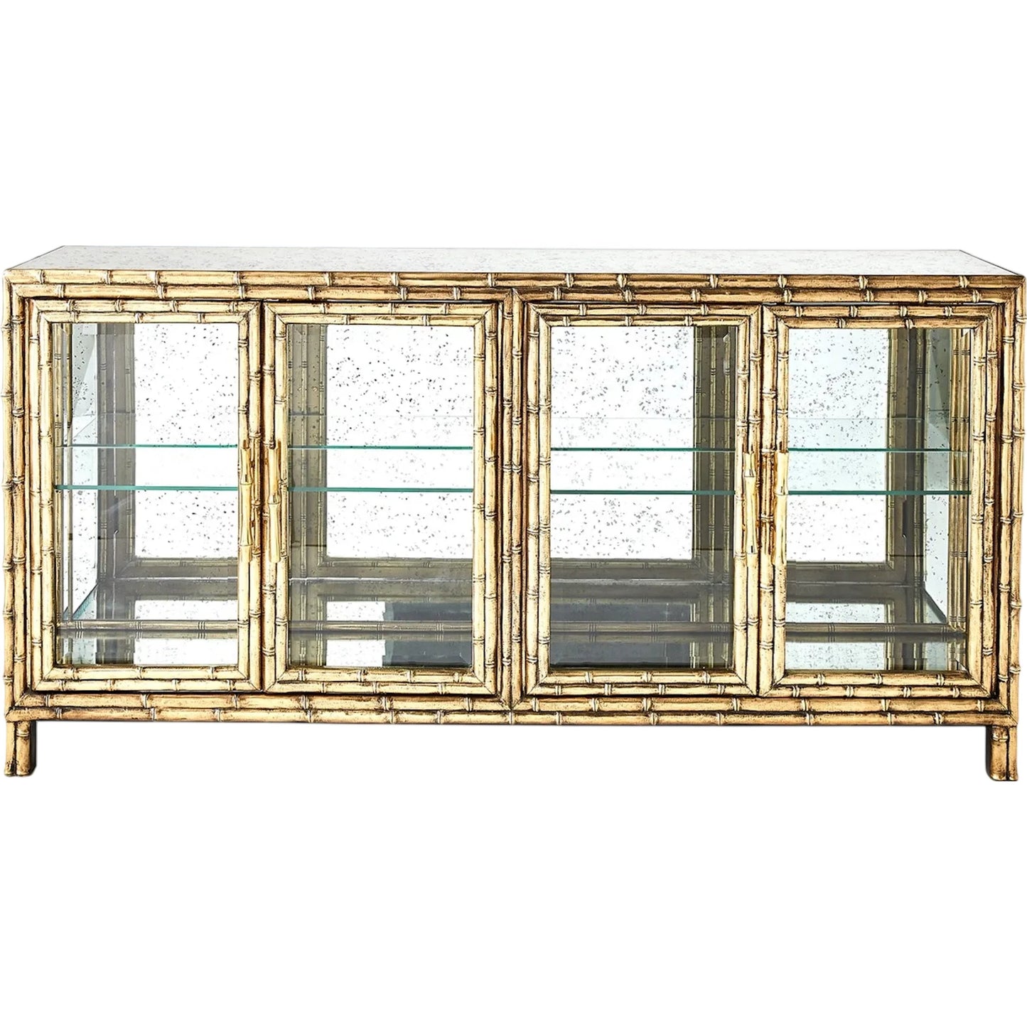 002 SI-2323116 | Additional Silo | Bamboo Console by Global Views in brass. Made from unique in a rustic style.