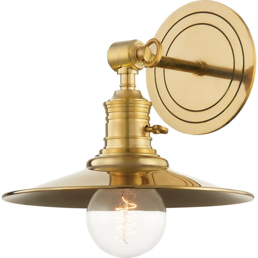 Garden City 8320 Wall Sconce by Hudson Valley. Made from brass in a transitional style.