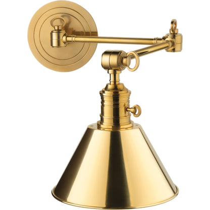 Garden City Swing Arm Wall Sconce by Hudson Valley. Made from brass in a traditional style.