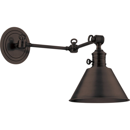 Garden City Swing Arm Wall Sconce by Hudson Valley. Made from brass in a traditional style.