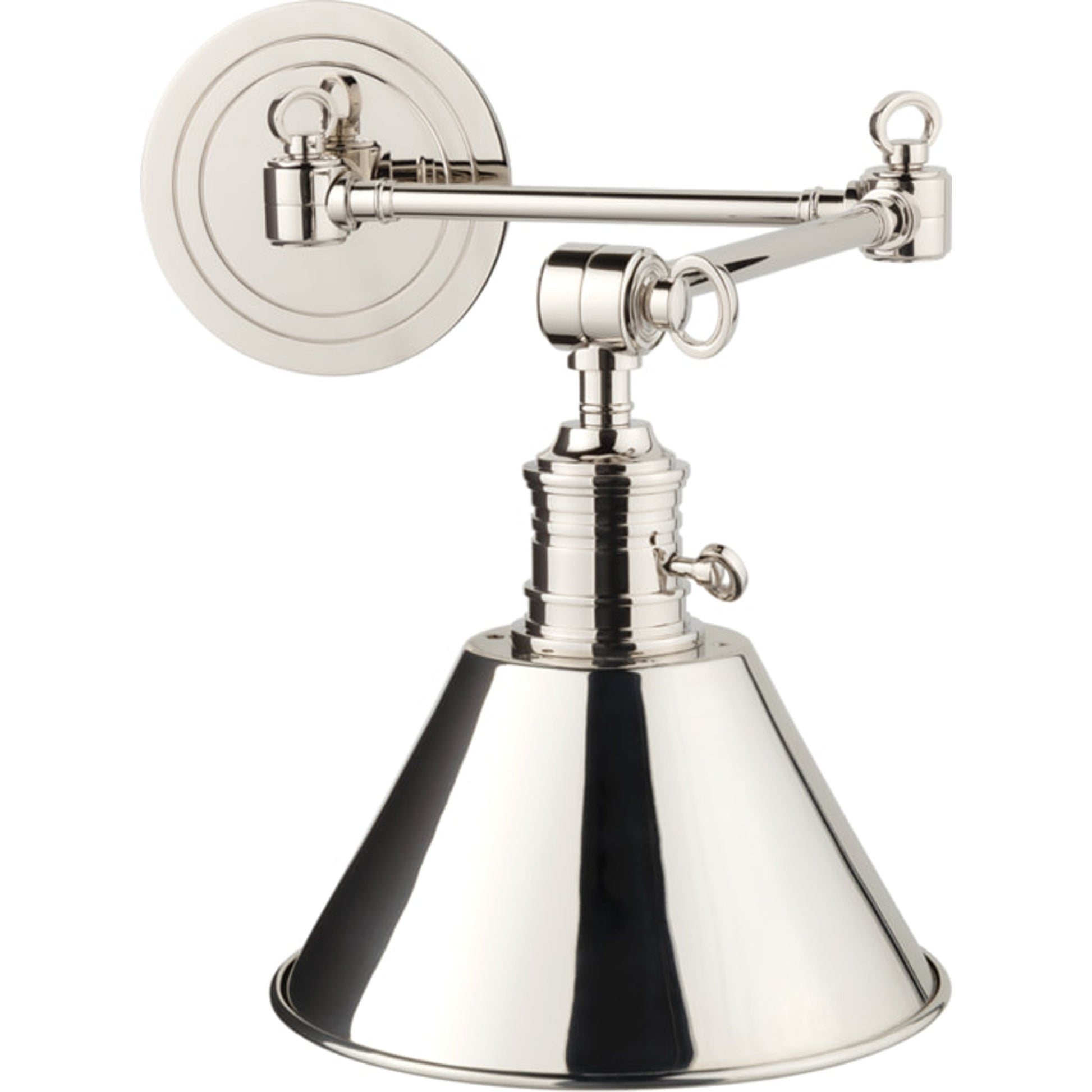 Garden City Swing Arm Wall Sconce by Hudson Valley. Made from brass in a traditional style.