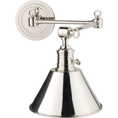Garden City Swing Arm Wall Sconce by Hudson Valley. Made from brass in a traditional style.