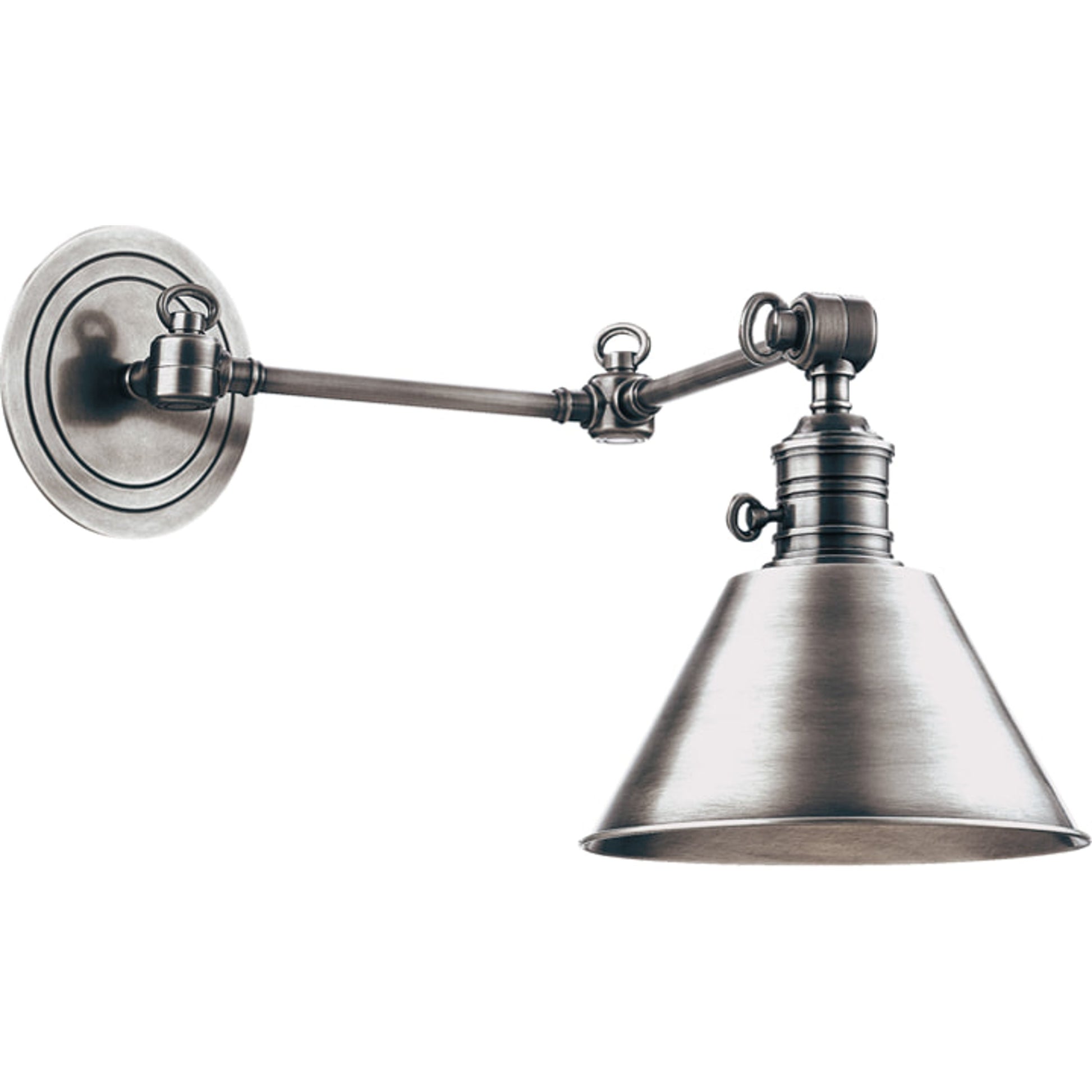 Garden City Swing Arm Wall Sconce by Hudson Valley. Made from brass in a traditional style.