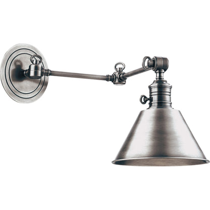 Garden City Swing Arm Wall Sconce by Hudson Valley. Made from brass in a traditional style.