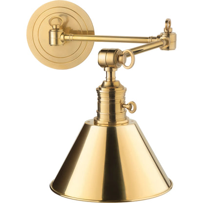 Garden City Swing Arm Wall Sconce by Hudson Valley. Made from brass in a traditional style.