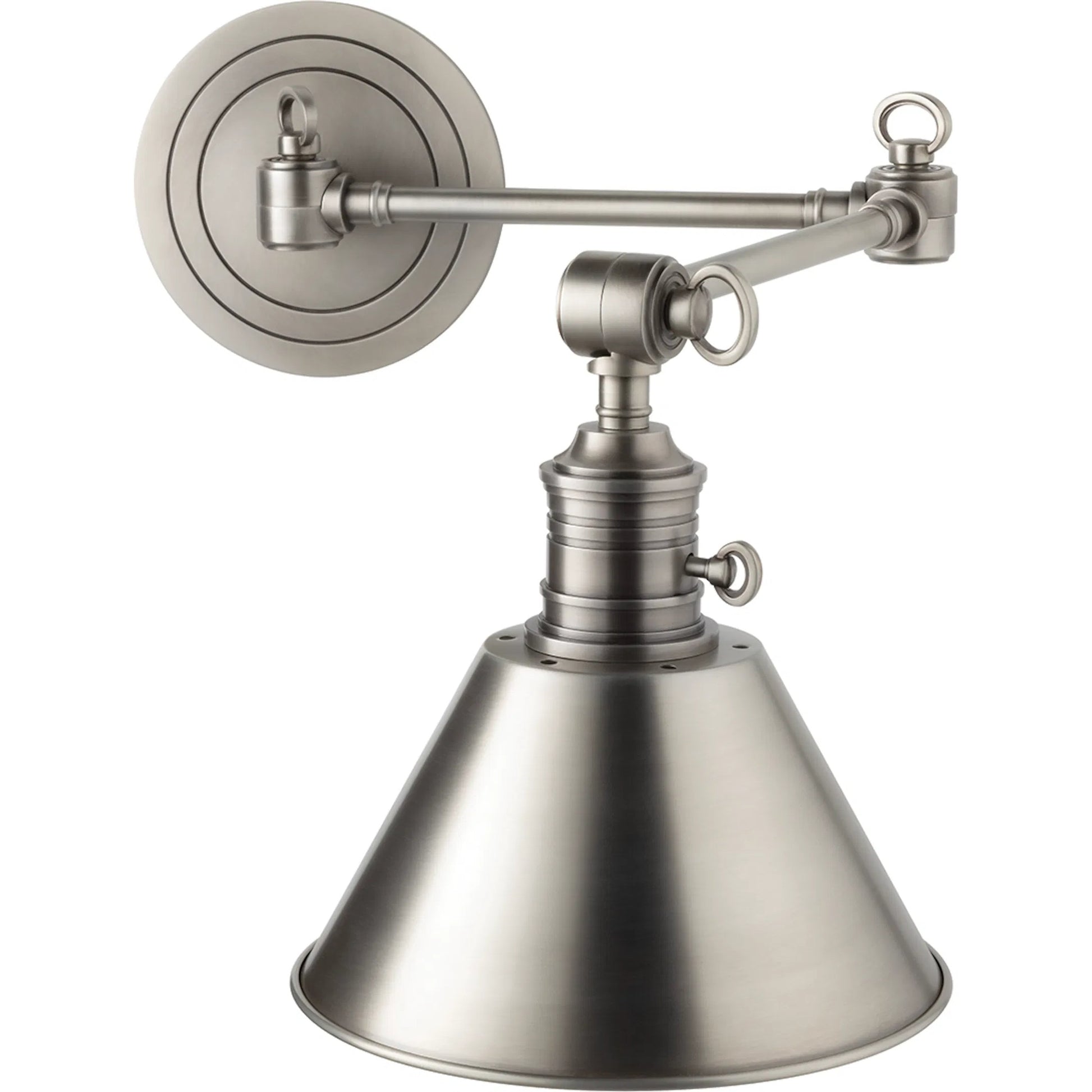 Garden City Swing Arm Wall Sconce by Hudson Valley. Made from brass in a traditional style.
