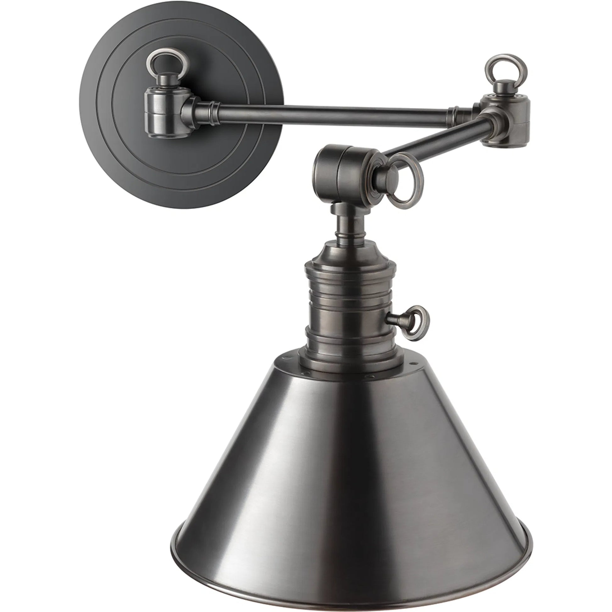 Garden City Swing Arm Wall Sconce by Hudson Valley. Made from brass in a traditional style.
