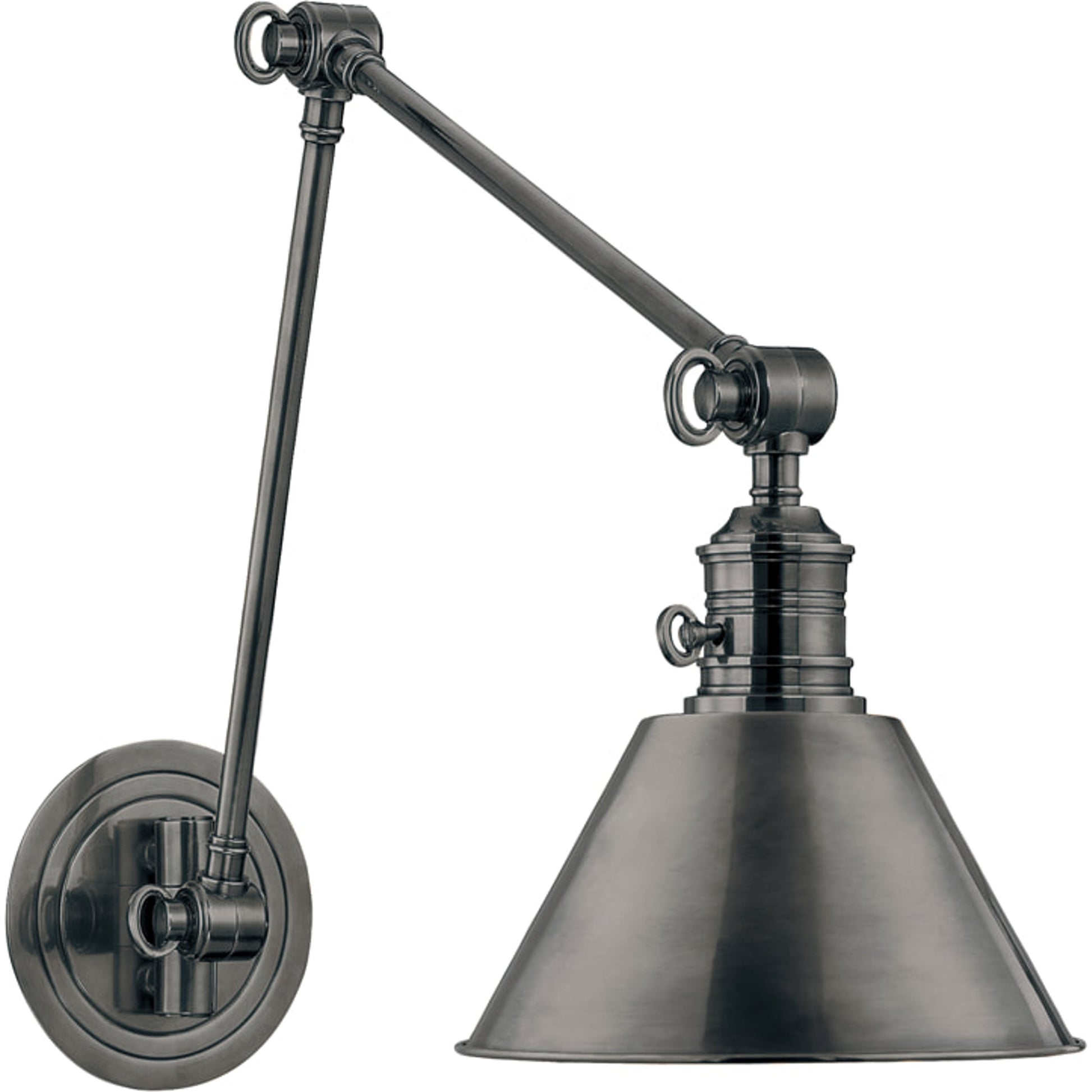 Garden City Swing Arm Wall Sconce by Hudson Valley. Made from brass in a traditional style.