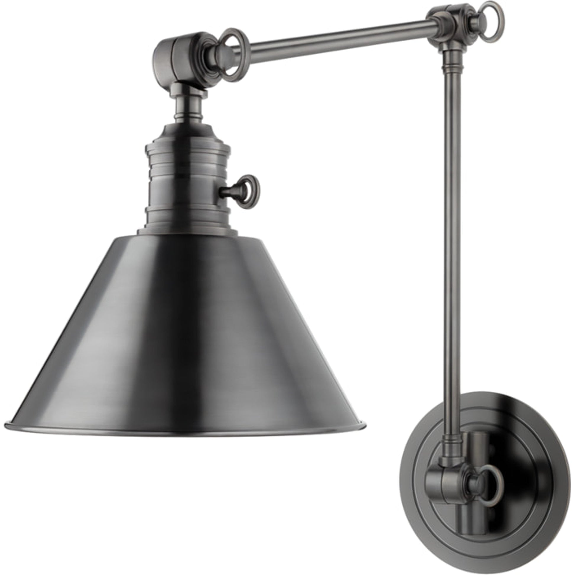 Garden City Swing Arm Wall Sconce by Hudson Valley. Made from brass in a traditional style.