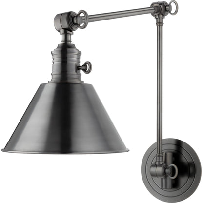 Garden City Swing Arm Wall Sconce by Hudson Valley. Made from brass in a traditional style.