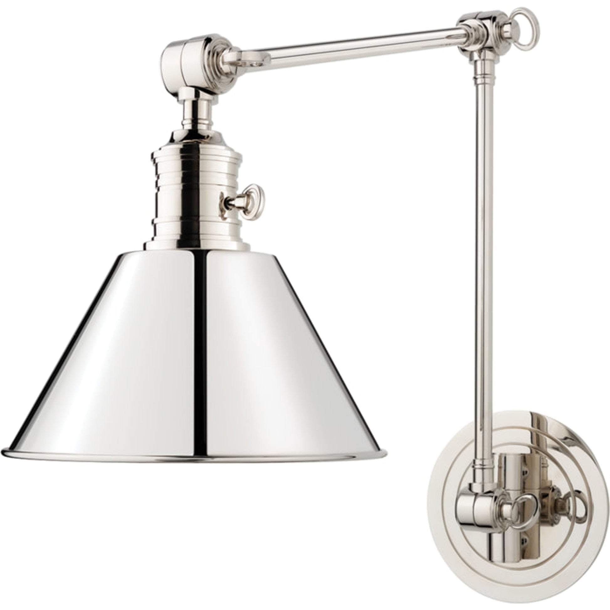 Garden City Swing Arm Wall Sconce by Hudson Valley. Made from brass in a traditional style.