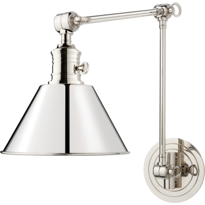 Garden City Swing Arm Wall Sconce by Hudson Valley. Made from brass in a traditional style.