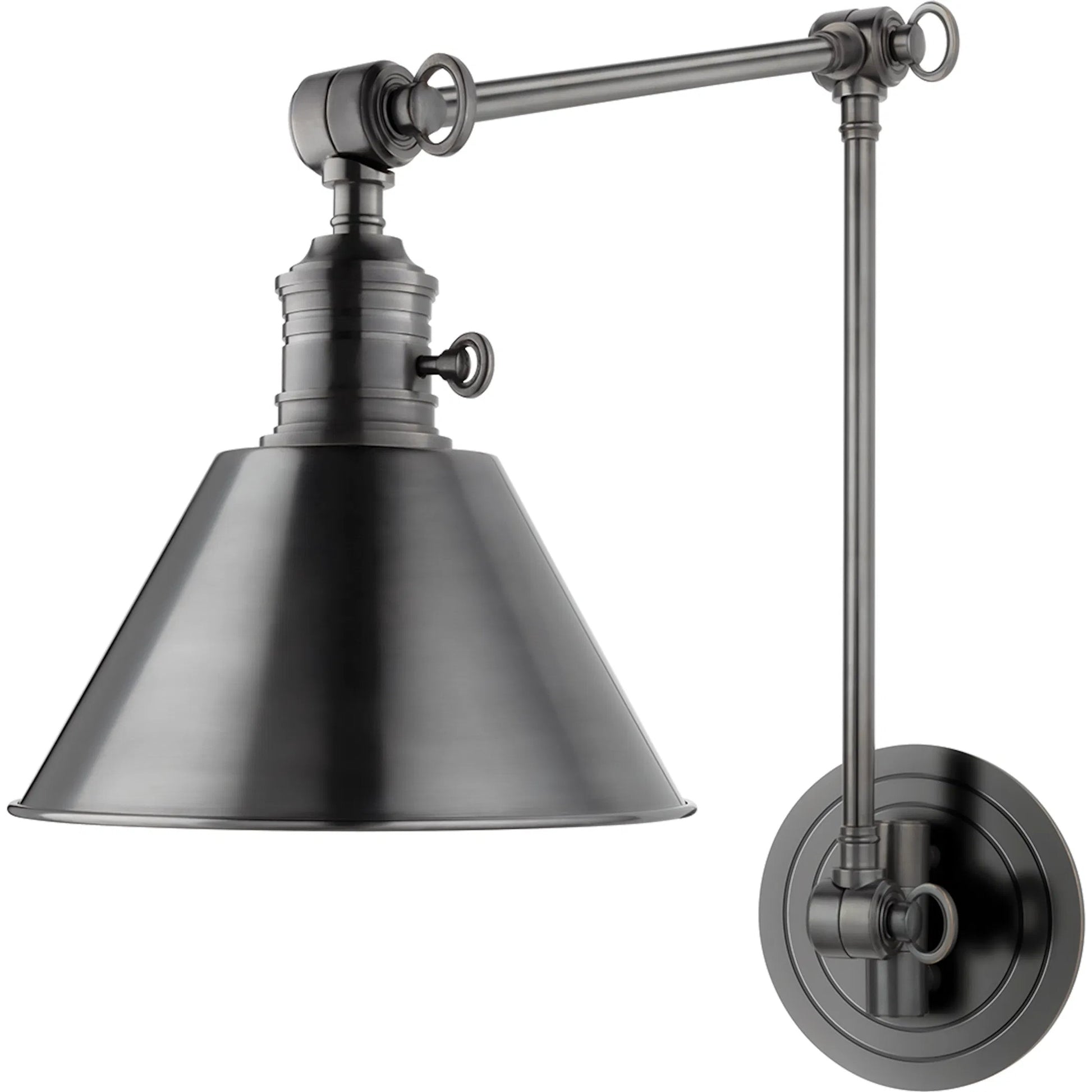 Garden City Swing Arm Wall Sconce by Hudson Valley. Made from brass in a traditional style.