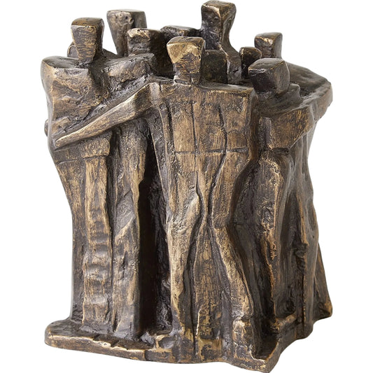 Throng Sculpture by Global Views in tan and bronze. Made from unique in a unique style.