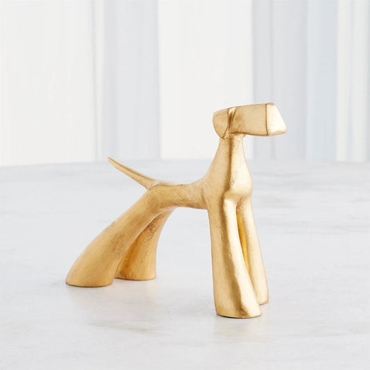 Show Dog Gold Sculpture by Global Views in gold and gold. Made from unique in a modern style.