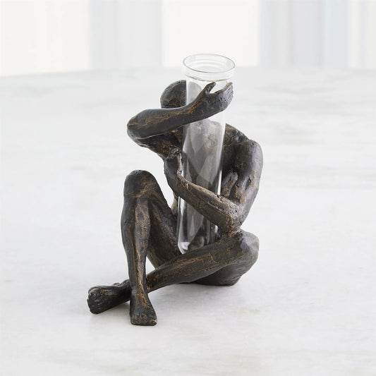 Gripping Flower Holder by Global Views. Made from cast iron, glass in a modern style.