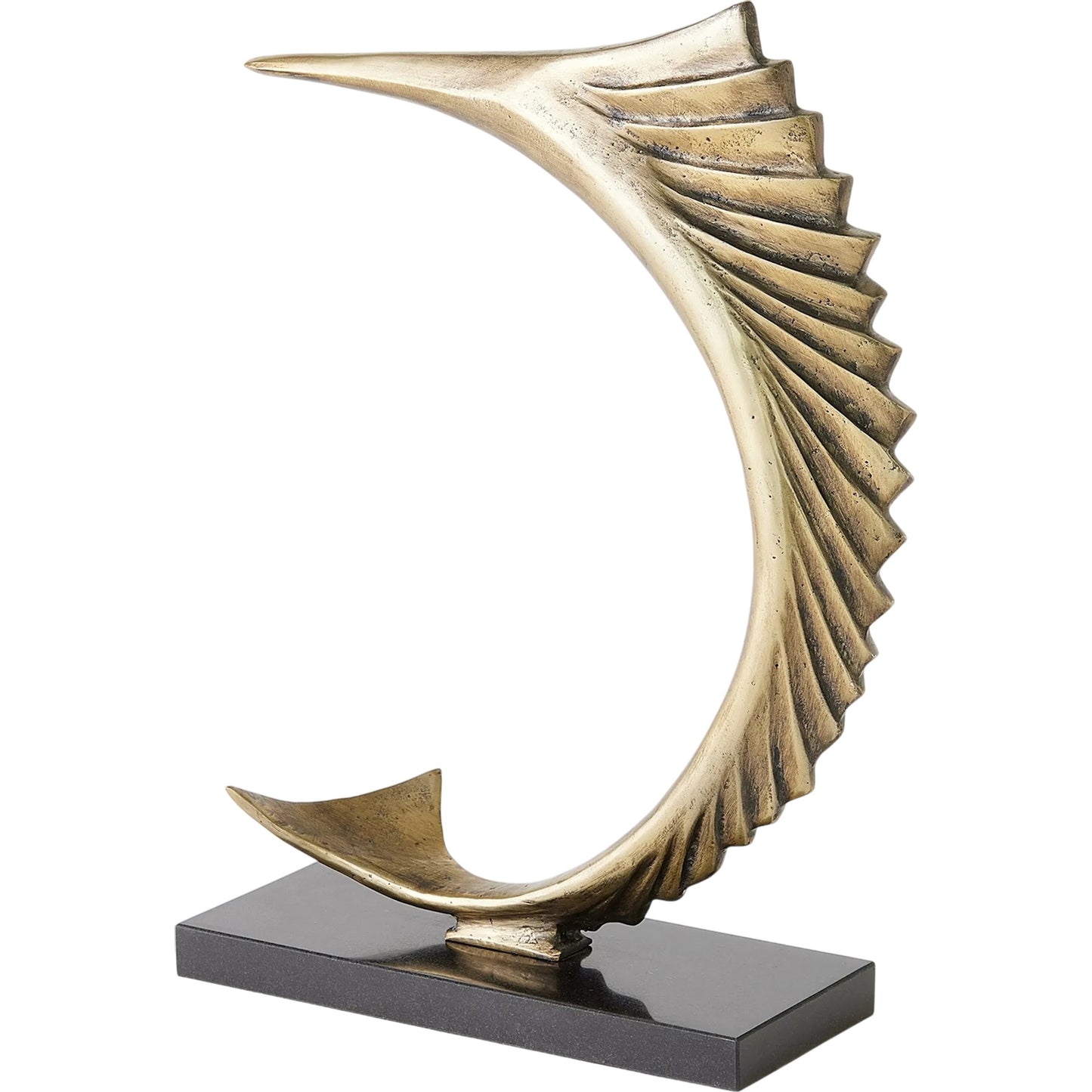 002 SI-2445968 | Additional Silo | Swordfish Sculpture by Global Views. Made from cast iron, marble in a coastal style.