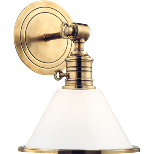 Garden City 8331 Wall Sconce by Hudson Valley. Made from brass in a transitional style.