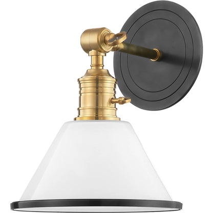 Garden City 8331 Wall Sconce by Hudson Valley. Made from brass in a transitional style.
