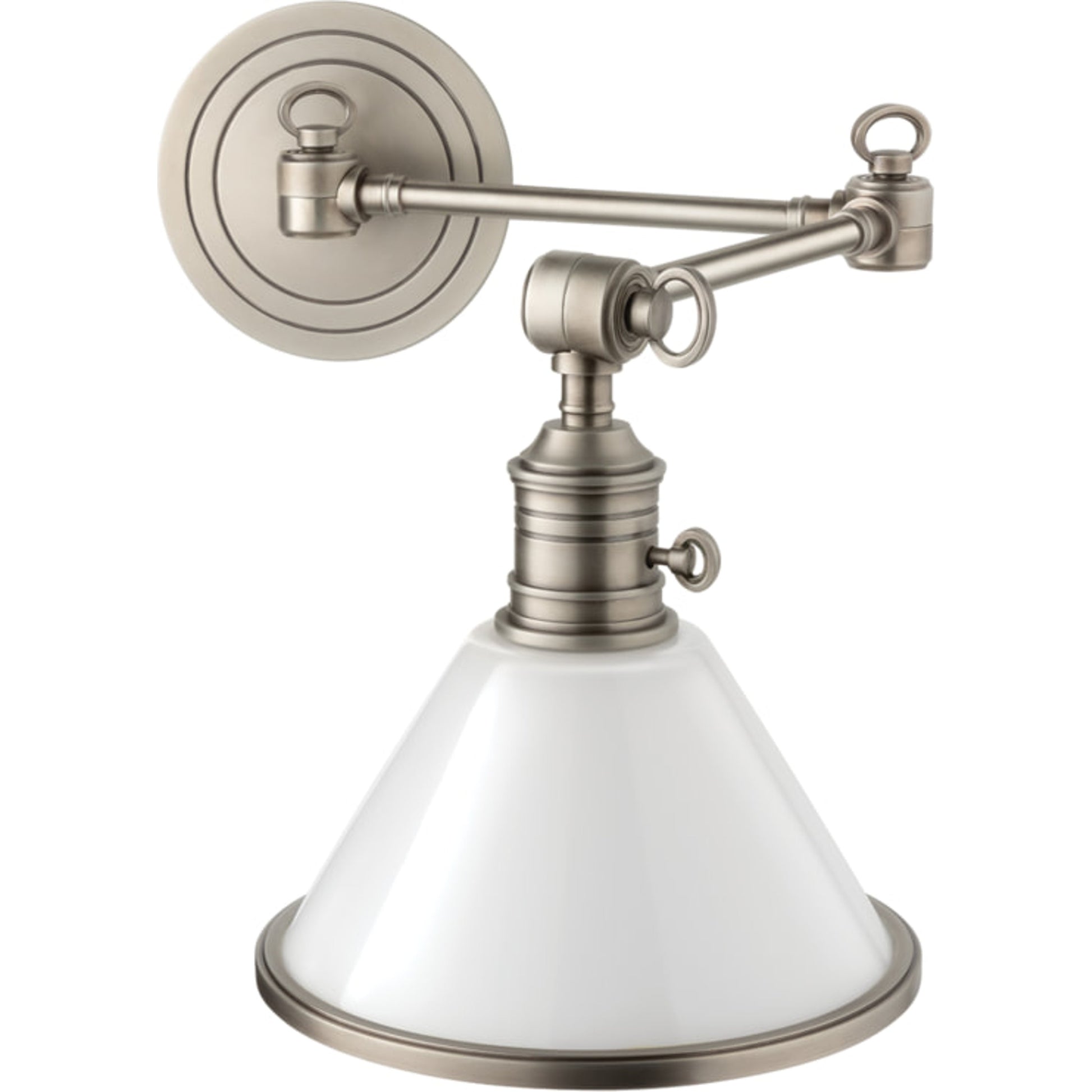 Garden City Swing Arm Wall Sconce by Hudson Valley. Made from brass in a traditional style.