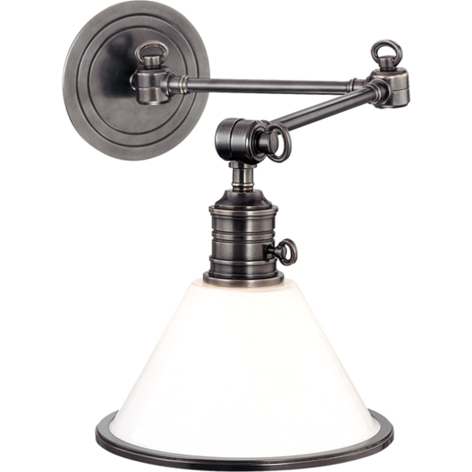 Garden City Swing Arm Wall Sconce by Hudson Valley. Made from brass in a traditional style.