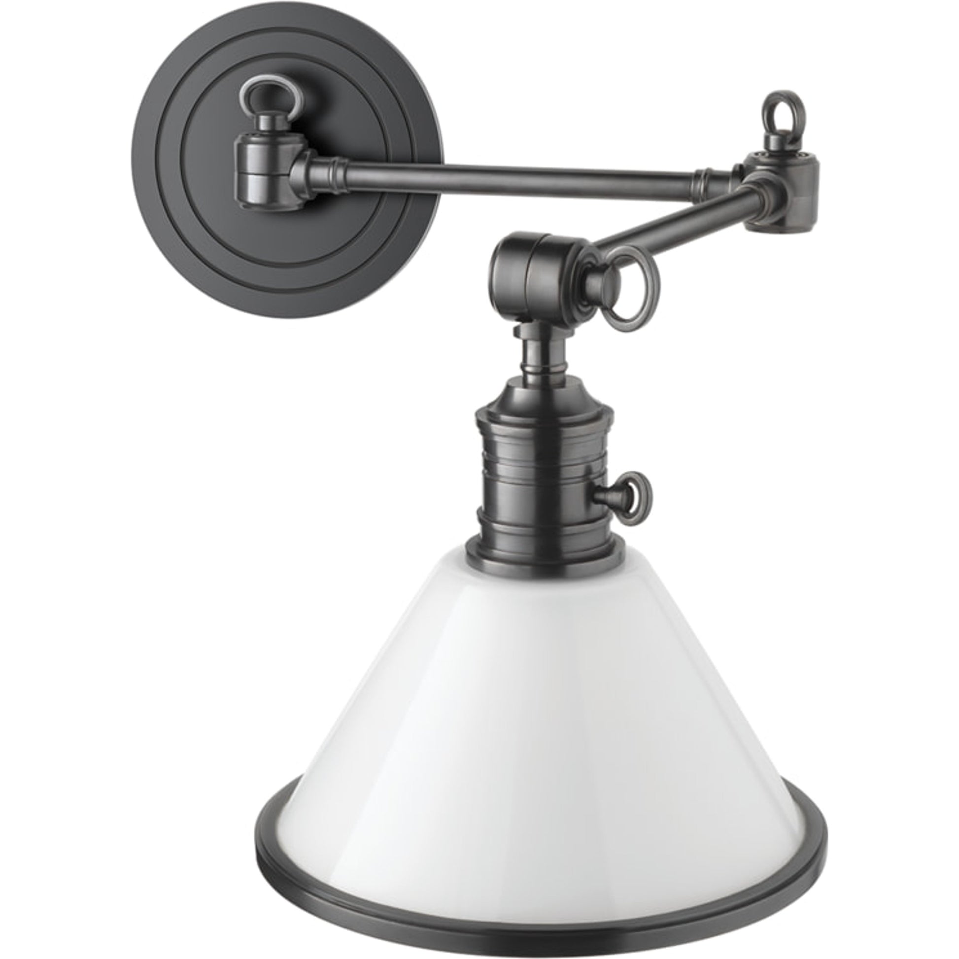 Garden City Swing Arm Wall Sconce by Hudson Valley. Made from brass in a traditional style.