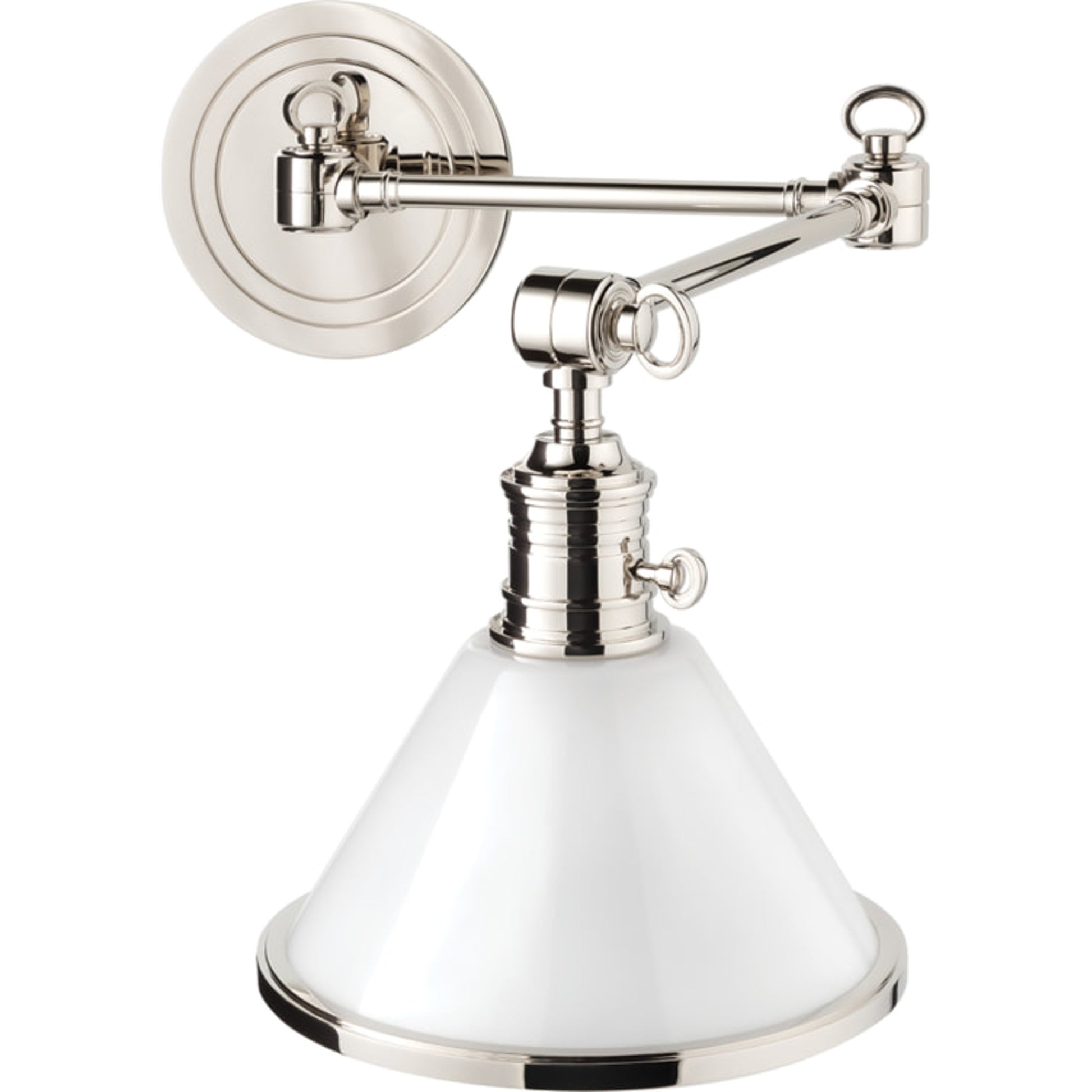 Garden City Swing Arm Wall Sconce by Hudson Valley. Made from brass in a traditional style.