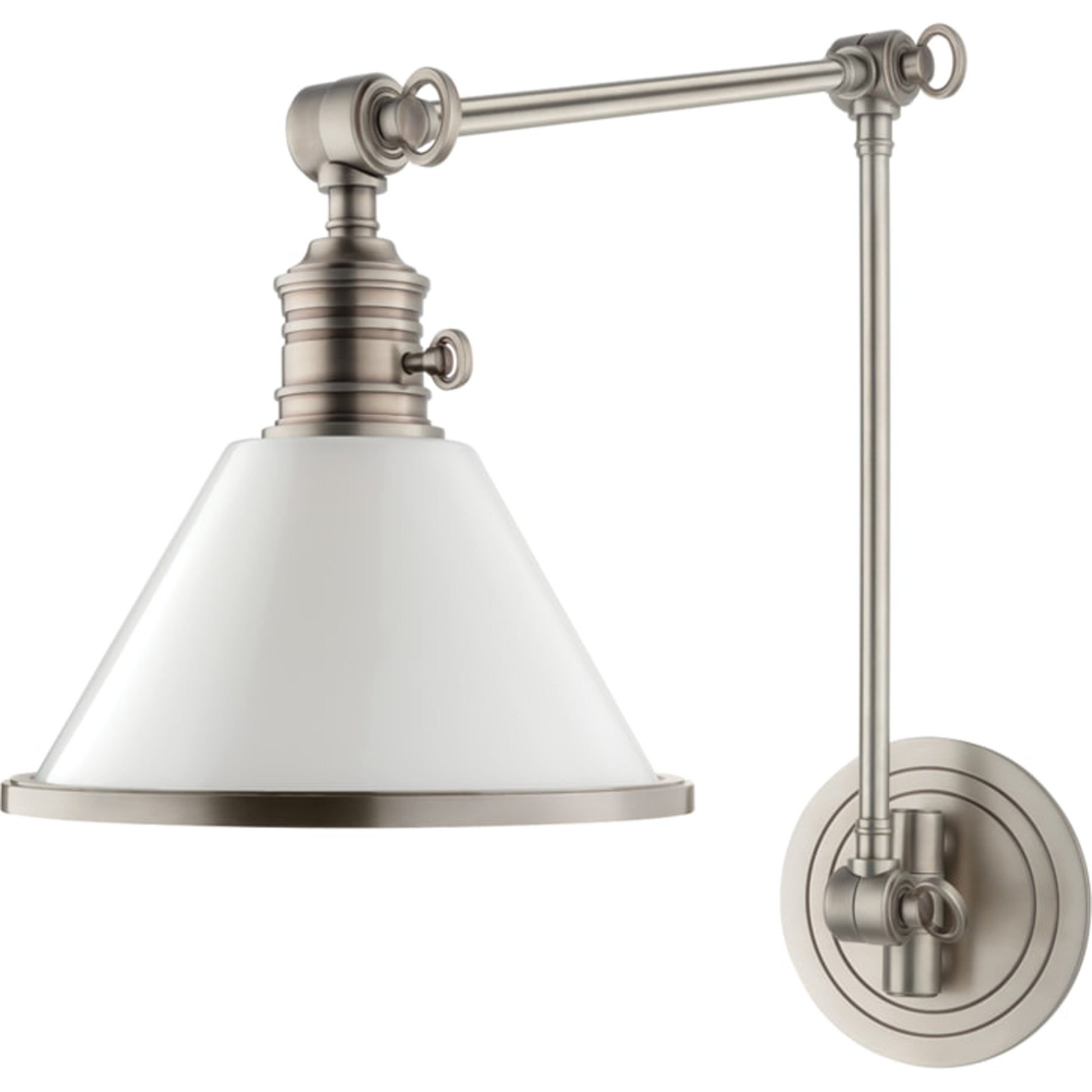 Garden City Swing Arm Wall Sconce by Hudson Valley. Made from brass in a traditional style.