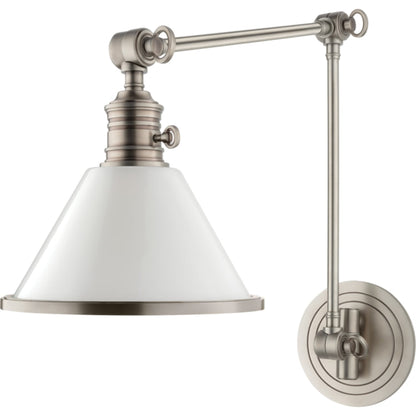 Garden City Swing Arm Wall Sconce by Hudson Valley. Made from brass in a traditional style.