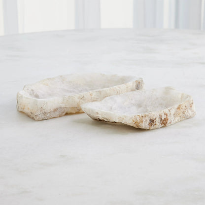 Quartz Tray by Global Views in natural. Made from stone in a unique style.