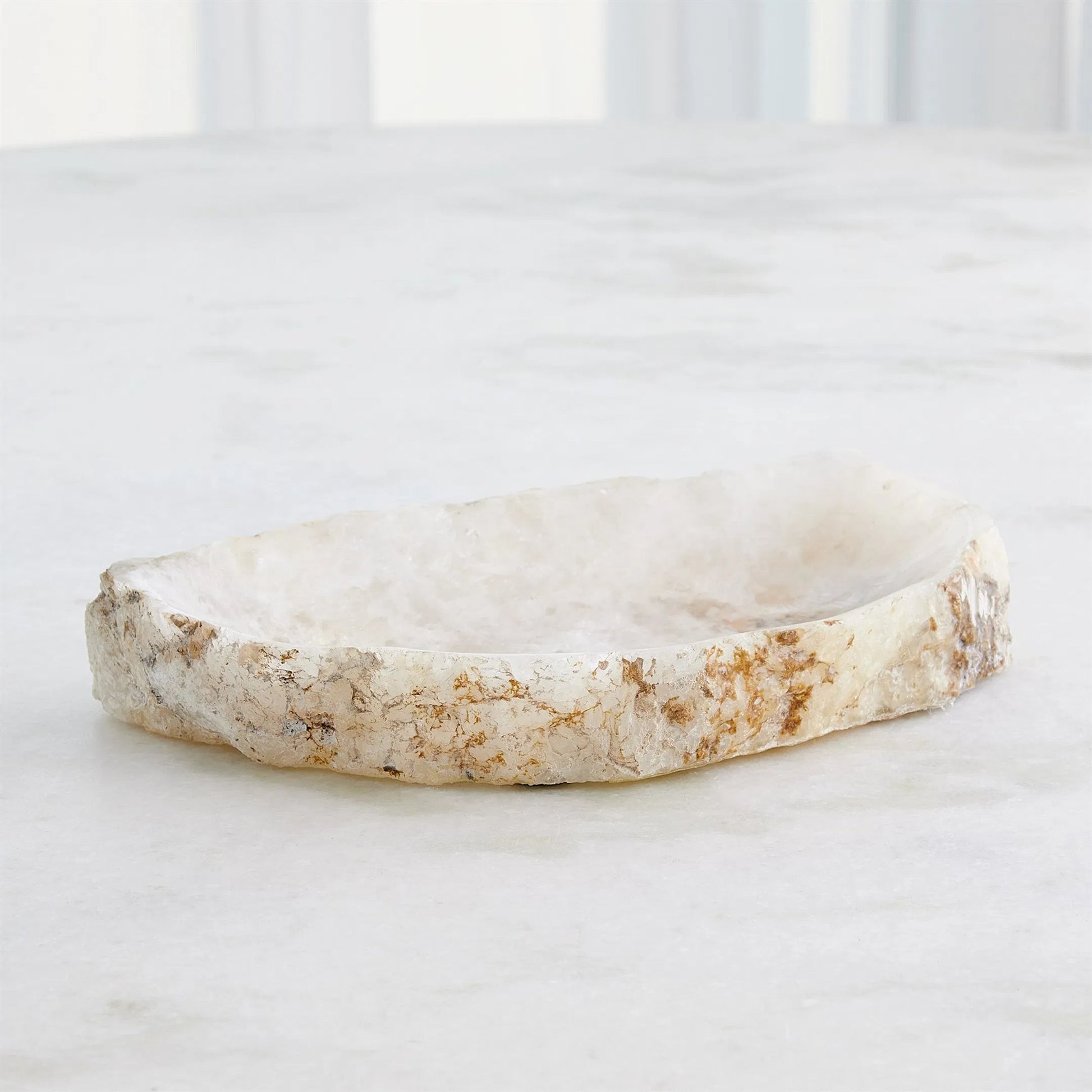 Quartz Tray by Global Views in natural. Made from stone in a unique style.