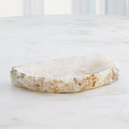 Quartz Tray by Global Views in natural. Made from stone in a unique style.