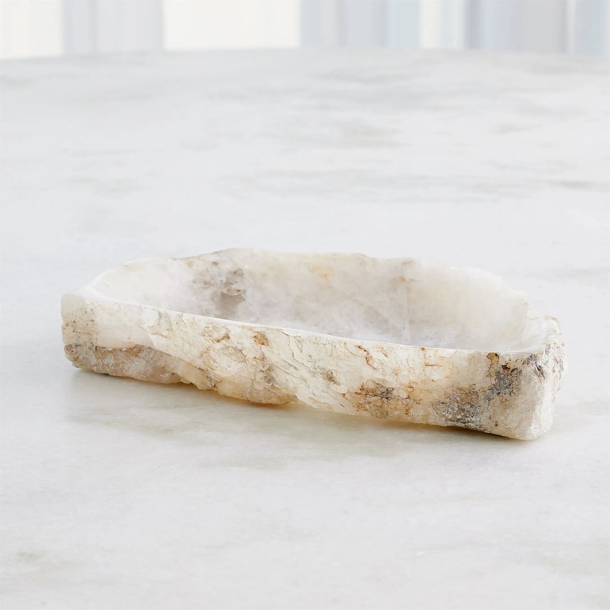 Quartz Tray by Global Views in natural. Made from stone in a unique style.