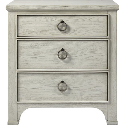 Coastal Living Nightstand by Coastal Living by Universal Furniture in brushed pewter and sandbar. Made from unique in a transitional style.