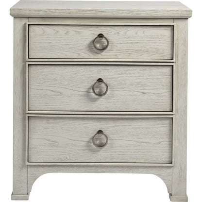 Coastal Living Nightstand by Coastal Living by Universal Furniture in brushed pewter and sandbar. Made from unique in a transitional style.