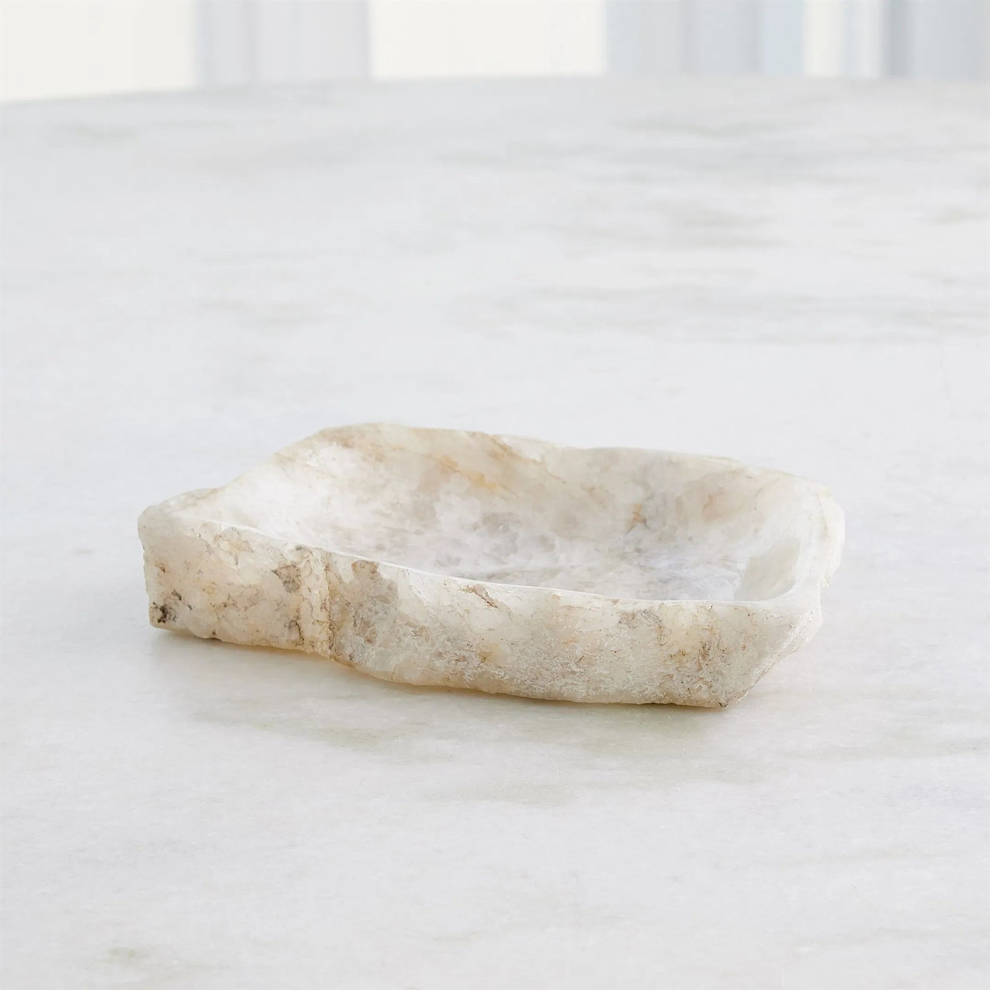 Quartz Tray by Global Views in natural. Made from stone in a unique style.