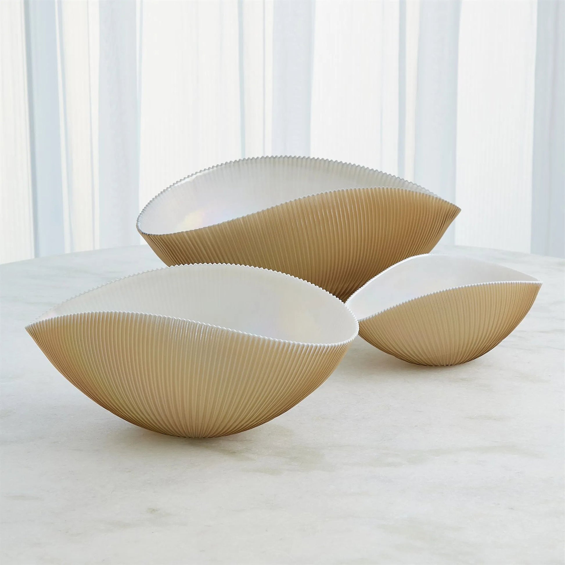 Pleated Bowl by Global Views. Made from unique in a eclectic & global style.