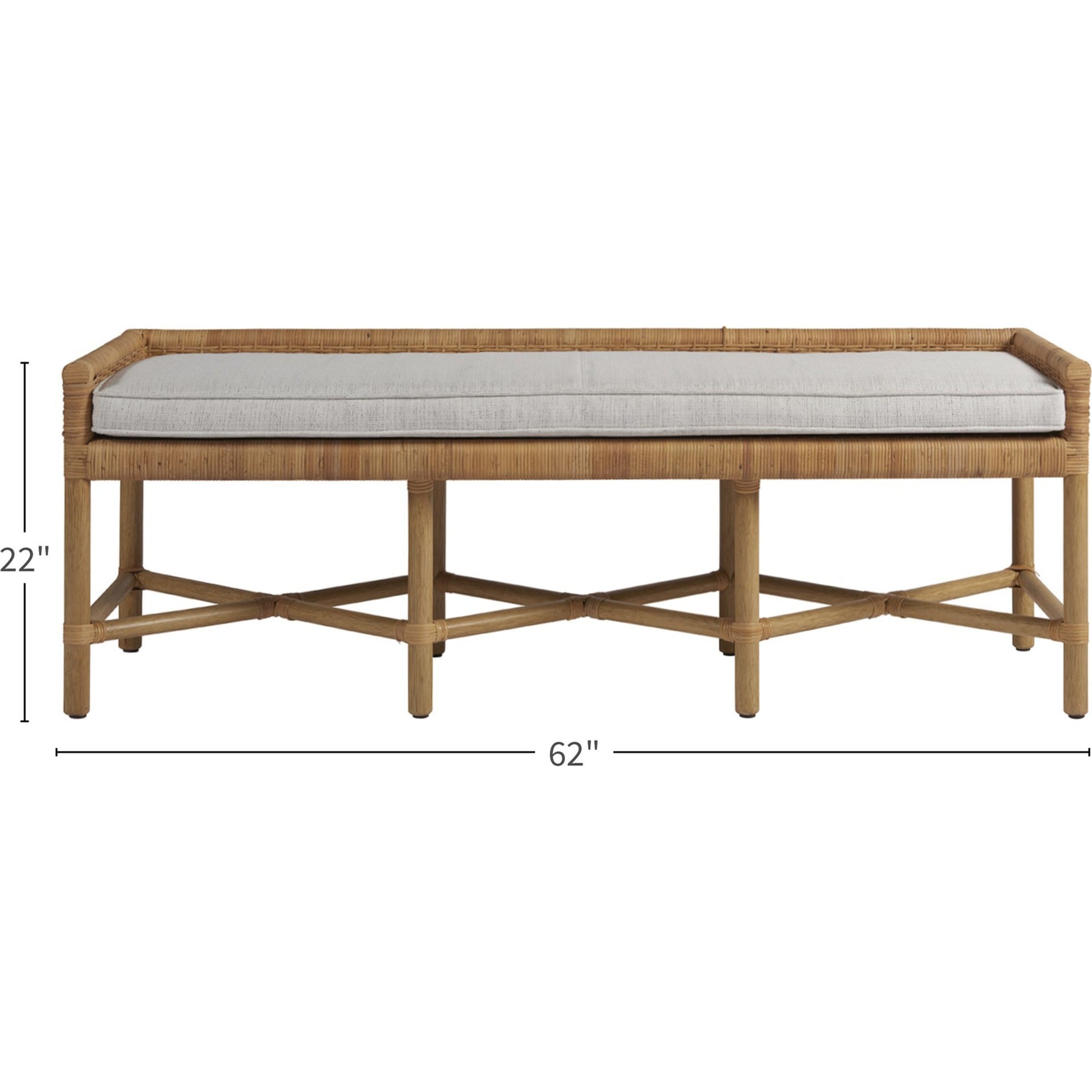 Coastal Living Pull Up Bench by Coastal Living by Universal Furniture in wicker, dover natural. Made from 96% polyester, 2% nylon, 2% cotton in a coastal style.