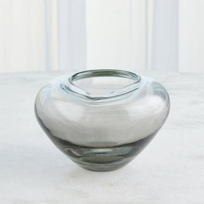 Undulating Vase by Global Views in grey. Made from unique in a unique style.