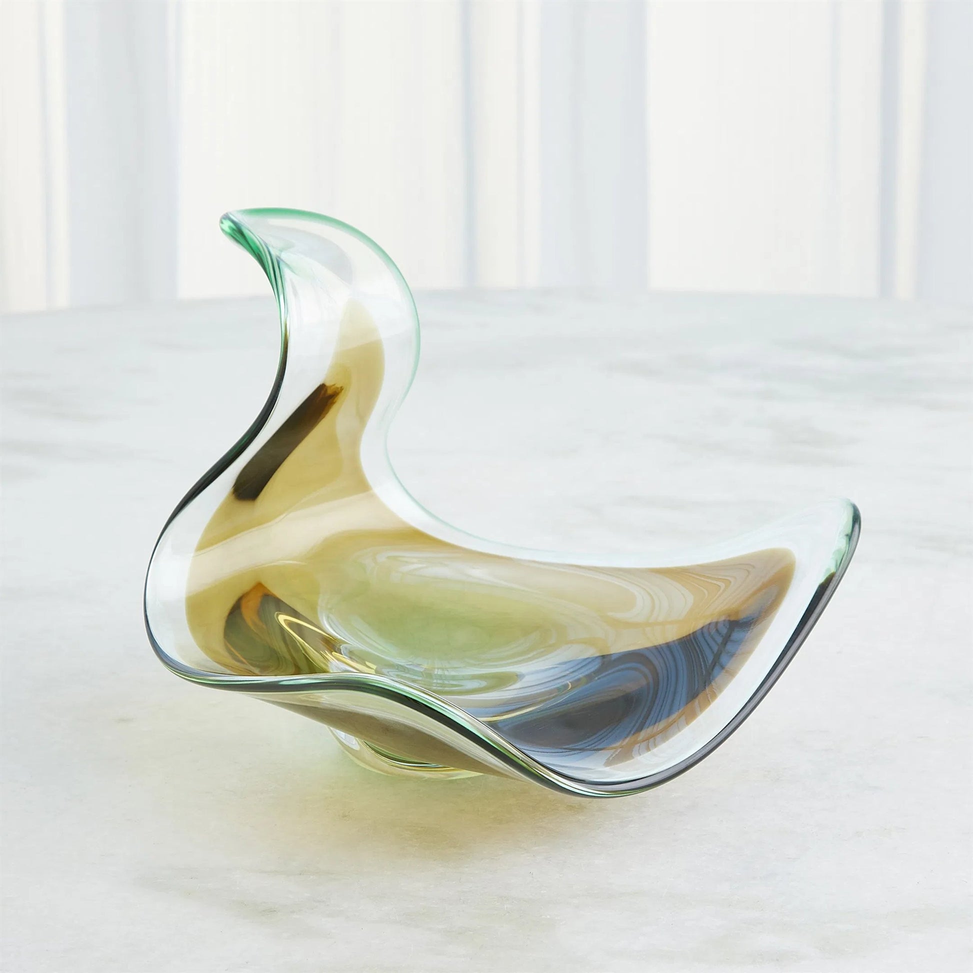 Wave Bowl by Global Views. Made from art glass in a eclectic & global style.