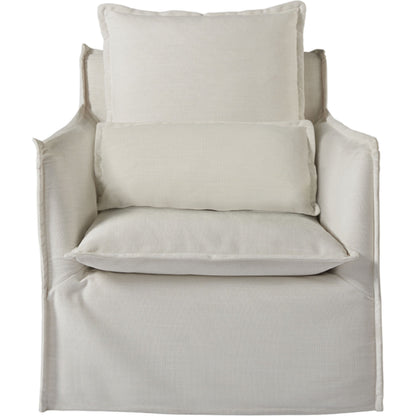 Coastal Living Siesta Key Swivel Chair by Coastal Living by Universal Furniture in crypton daily snow. Made from 100% polyester in a transitional style.