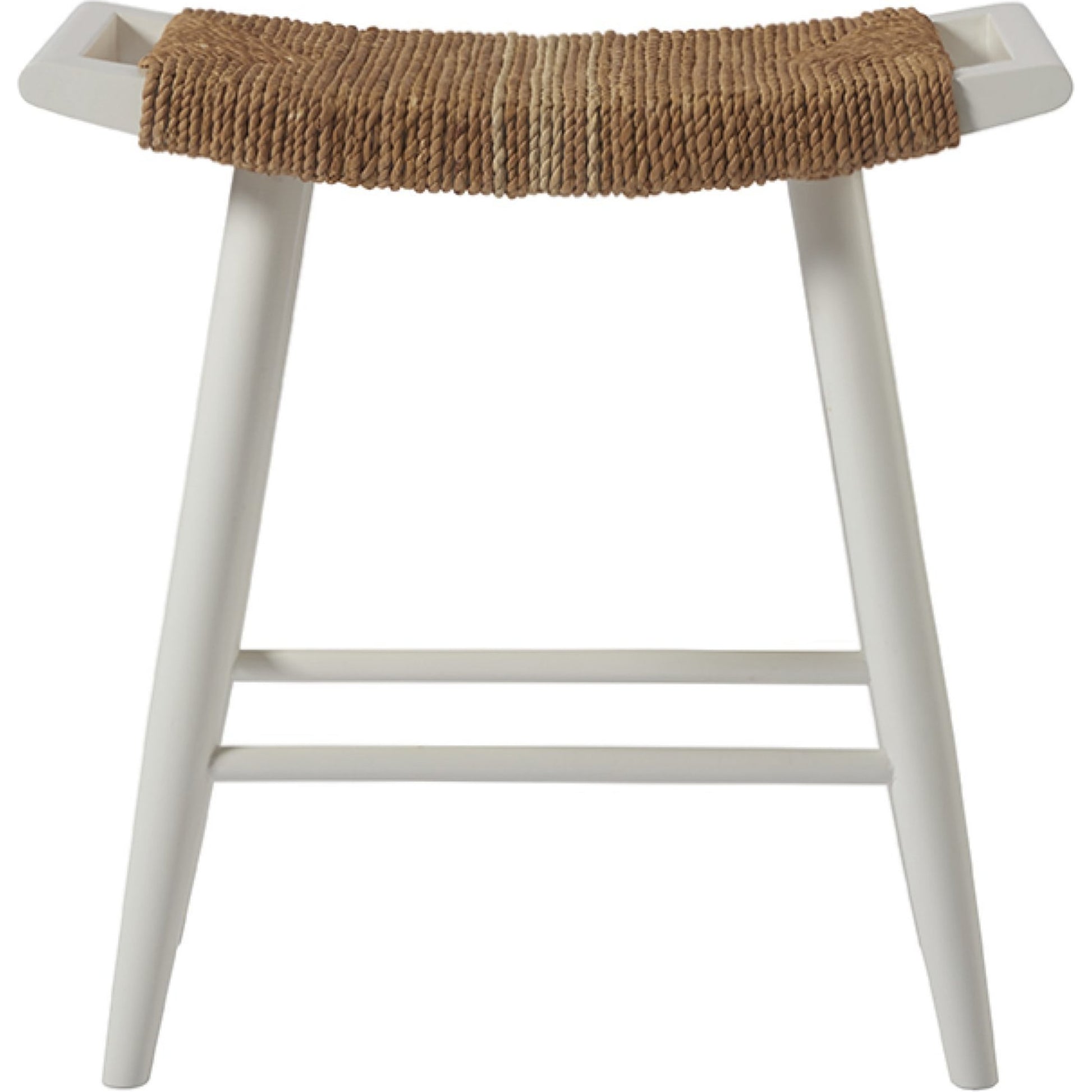 Coastal Living Counter Stool by Coastal Living by Universal Furniture in white and sailcloth. Made from woven abaca in a coastal style.