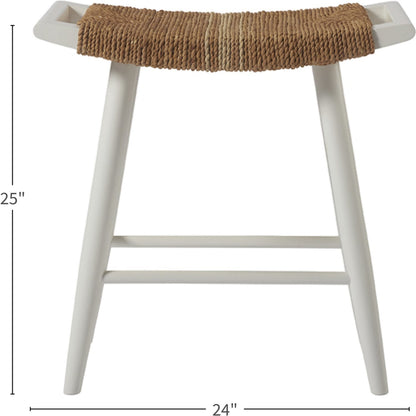 Coastal Living Counter Stool by Coastal Living by Universal Furniture in white and sailcloth. Made from woven abaca in a coastal style.