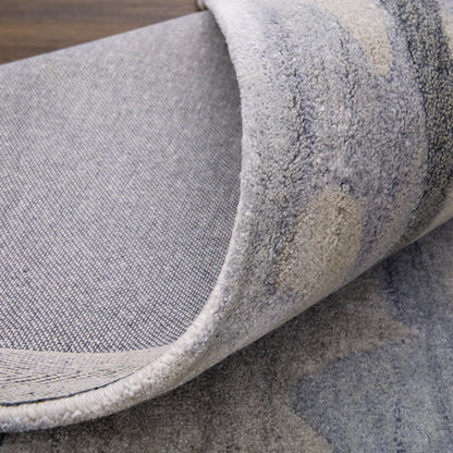 Dryden Transitional Rug - 8790F by Feizy in blue, gray, taupe. Made from viscose, wool in a unique style.